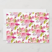 シェードオブピンクフローラベビーシャワー招待状 招待状 (裏面)