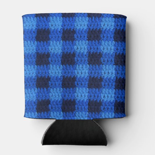 シェードオブブルーギンガムプレイドクロシェクーラーボックス 缶クーラー (裏面)