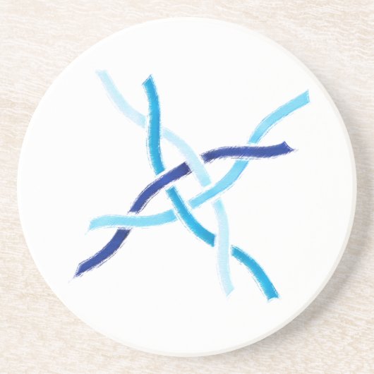 シェードオブブルーケルト結び目模様コースター コースター (正面)