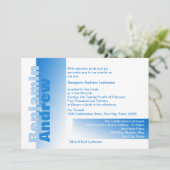 シェードオブブルーバー（ユダヤ教の）バル・ミツバー 招待状 (スタンド正面)