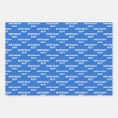 シェードオブブルー誕生日ボーイ ラッピングペーパーシート (正面2)