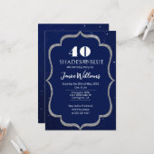 シェードオブブルー誕生日招待状 カード (正面/裏面インサイチュ)