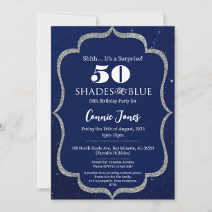 シェードオブブルー誕生日招待状 カード