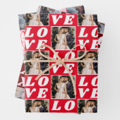 シェードオブレッドクリスマスフォト3ギフト ラッピングペーパーシート (インサイチュ)