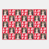 シェードオブレッドクリスマスフォト3ギフト ラッピングペーパーシート (正面)