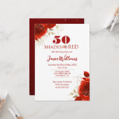 シェードオブレッド誕生日招待状 カード (正面/裏面インサイチュ)