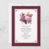 シェードオブワインフローラブライダルシャワーワインテイスティング 招待状 (正面)