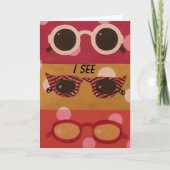 シェードシェイプサングラス誕生日カード カード (正面)