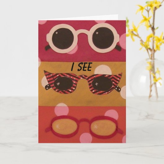 シェードシェイプサングラス誕生日カード カード (黄色い花)