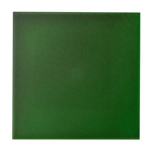 シェードダークグリーンフェイククラックレプロビクトリアン タイル (正面)