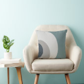 シェードティール(緑がかった色)とグレー クッション (椅子)