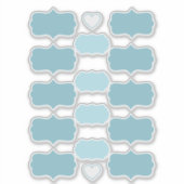 シェードティール（緑がかった色）独自のビニールラベルを作成 シール (正面)