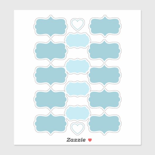 シェードティール（緑がかった色）独自のビニールラベルを作成 シール (シート)