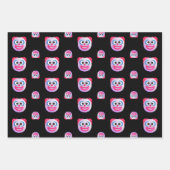 シェードピエロ顔絵文字カスタム色かわいいおもしろい ラッピングペーパーシート (正面2)