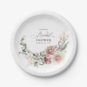 シェードフ自然ァワーズエレガントボホブライダルシャワー ペーパープレート (正面)