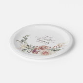 シェードフ自然ァワーズエレガントボホブライダルシャワー ペーパープレート (アングル)