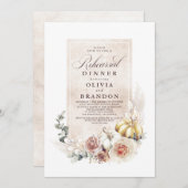 シェード自然フローラパンプキンズボホリハーサルディナー 招待状 (正面/裏面)