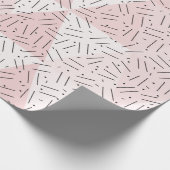 シェード赤面ピンク抽象芸術三角形 ラッピングペーパー (角)