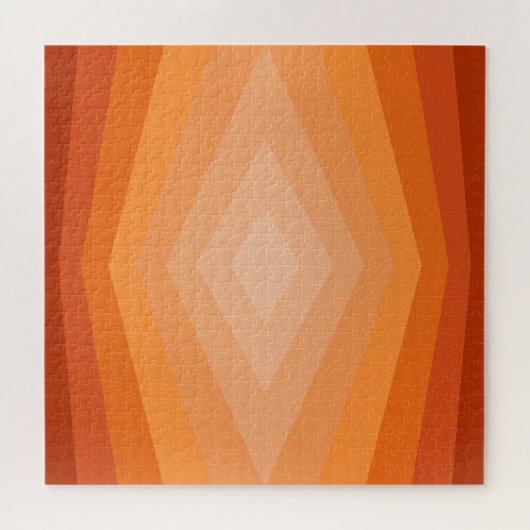 シェード・オブ・オレンジジオメトリック抽象芸術・アート ジグソーパズル (横)