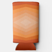 シェード・オブ・オレンジジオメトリック抽象芸術・アート スリム缶クーラー (裏面)