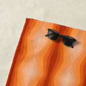 シェード・オブ・オレンジジオメトリック抽象芸術・アート ビーチタオル (インサイチュ)