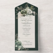 シェード・オブ・グリーン・フローラ オールインワン招待状 (内側)
