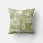 シェード・オブ・グリーン&ホワイト・抽象芸術・デコール・ピロー クッション (裏面)