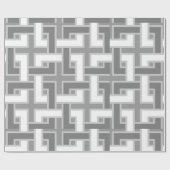 シェード・オブ・グレーMCMミッドセンチュリー抽象芸術 モダン ラッピングペーパー (フラット)