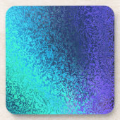 シェード・オブ・ブルー抽象芸術・コルク コースター (正面)
