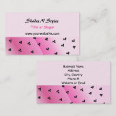 シェードN'スタイルピンクとブラックデザイン 名刺 (正面/裏面)