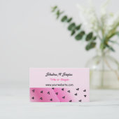 シェードN'スタイルピンクとブラックデザイン 名刺 (スタンド正面)