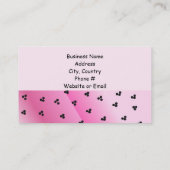 シェードN'スタイルピンクとブラックデザイン 名刺 (裏面)