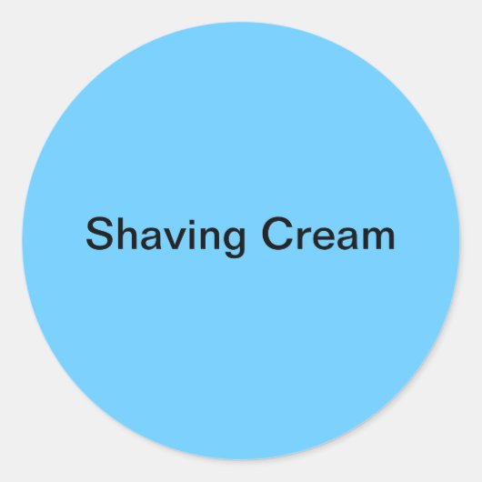 シェービングクリームラベル/ ラウンドシール (正面)