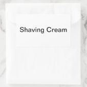 シェービングクリームラベル/ 長方形シール (バッグ)