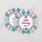 シェーファイディ、ルクセンブルク語のクリスマス、おめでとう シーズンカード (正面/裏面)