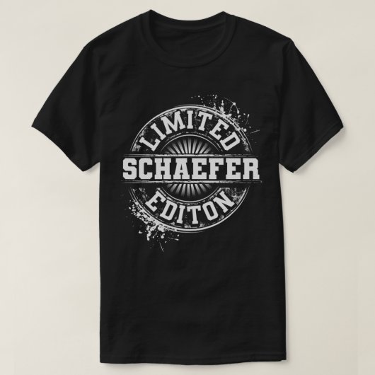 シェーファー 面白い姓 家系図 誕生日 再会 Tシャツ (デザイン正面)