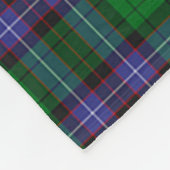 シェーブレスシャー州スコッツハンタータータンチェックプレイド フリースブランケット (角)