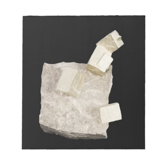 シェールの黄鉄鉱の結晶 ノートパッド (正面)