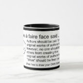 シェーンズアファワール顔が言った…作家を払う マグカップ (中央)