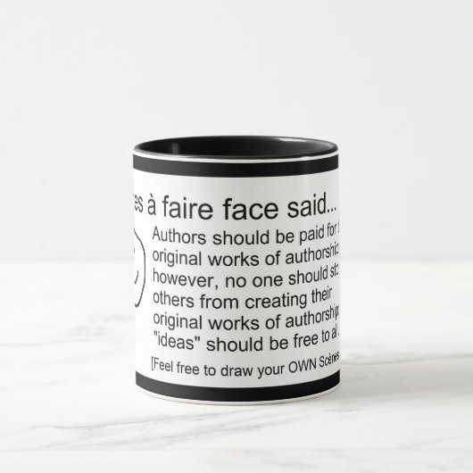 シェーンズアファワール顔が言った…作家を払う マグカップ (中央)