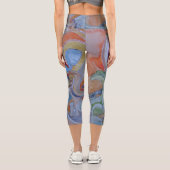 シェーンズスワールオリジナル水彩ヨガパンツ カプリレギンス (裏面)