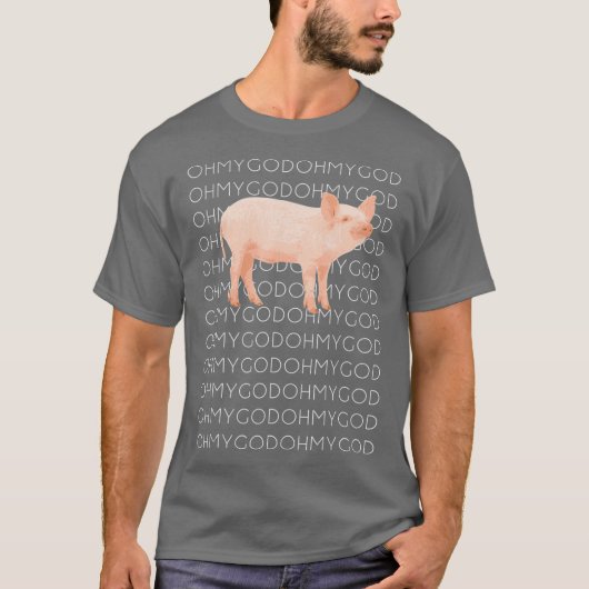 シェーンダウソンオーマイゴッドピグ Tシャツ (正面)