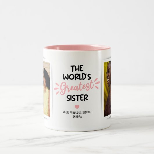 シエもっとも偉大ス2写真2トーンのコーヒーマグ ツートーンマグカップ (中央)