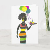 シエスタがケーキをスリバーに カード (正面)