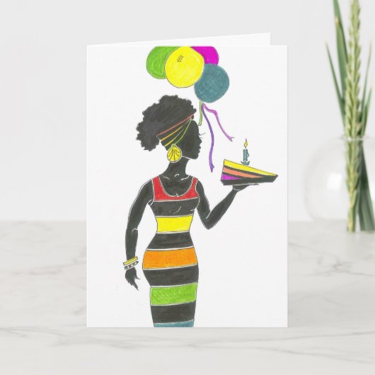 シエスタがケーキをスリバーに カード (正面)