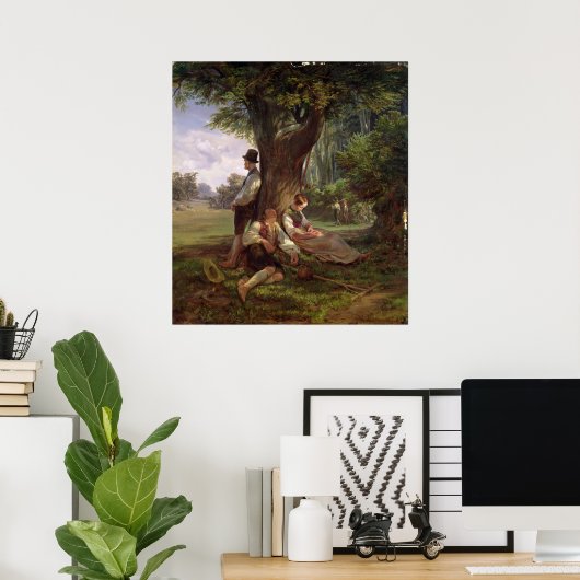 シエスタを持つ農民1841年 ポスター (ホームオフィス)