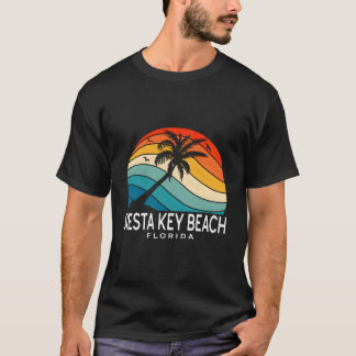 シエスタキー ビーチ フロリダ 熱帯ビーチ ヤシの木 Tシャツ