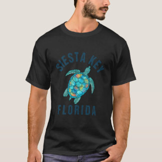 シエスタキー ビーチ 海亀 イラスト Tシャツ