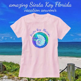 シエスタキー フロリダ カラフル ビーチ シェル Tシャツ