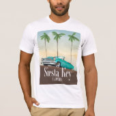 シエスタキー フロリダ トラベルポスター Tシャツ (正面)